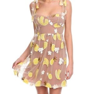 NWT For Love and Lemons Fruit Punch Sequin Mini Dress